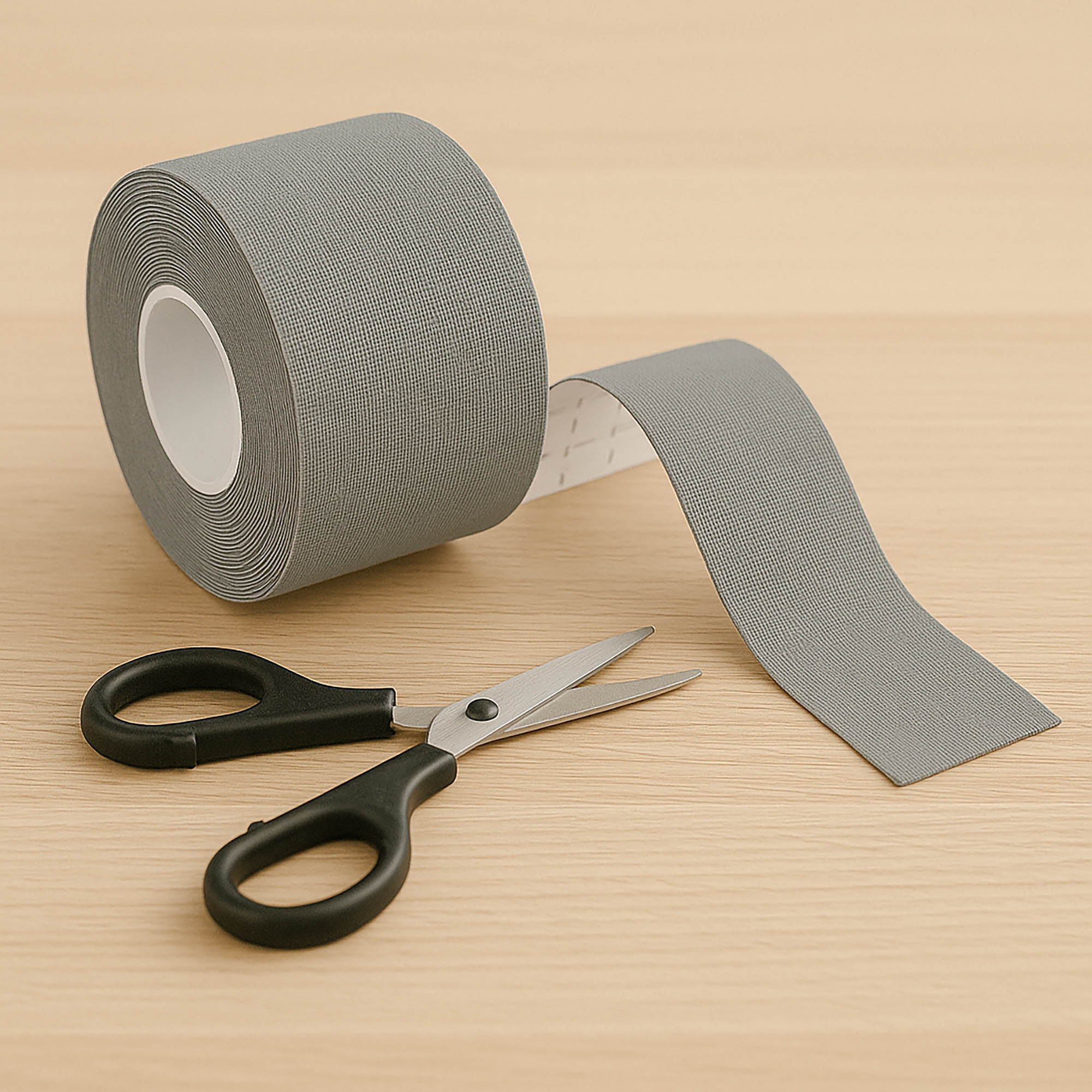 Šedý Kineziologický tejp 5mx5cm Voděodolný Elastický na bolest svalů - Obrázek 3