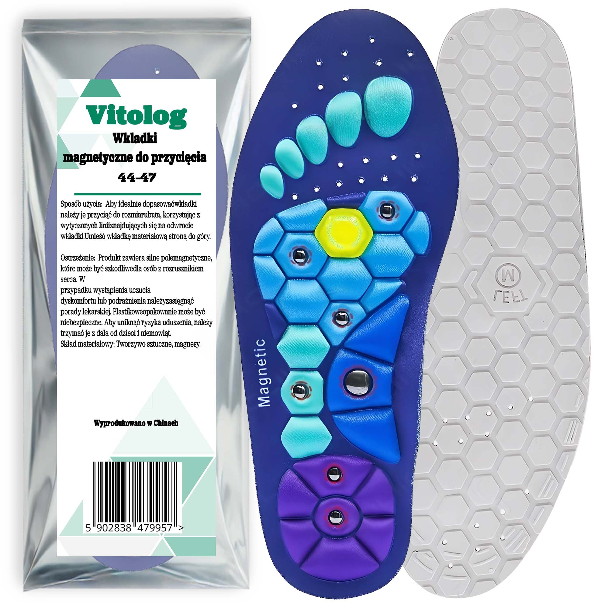 Magnetické Ortopedické Vložky Do Bot Masážní Akupresurní S Magnety Proti Bolesti Nohou - Obrázek 13