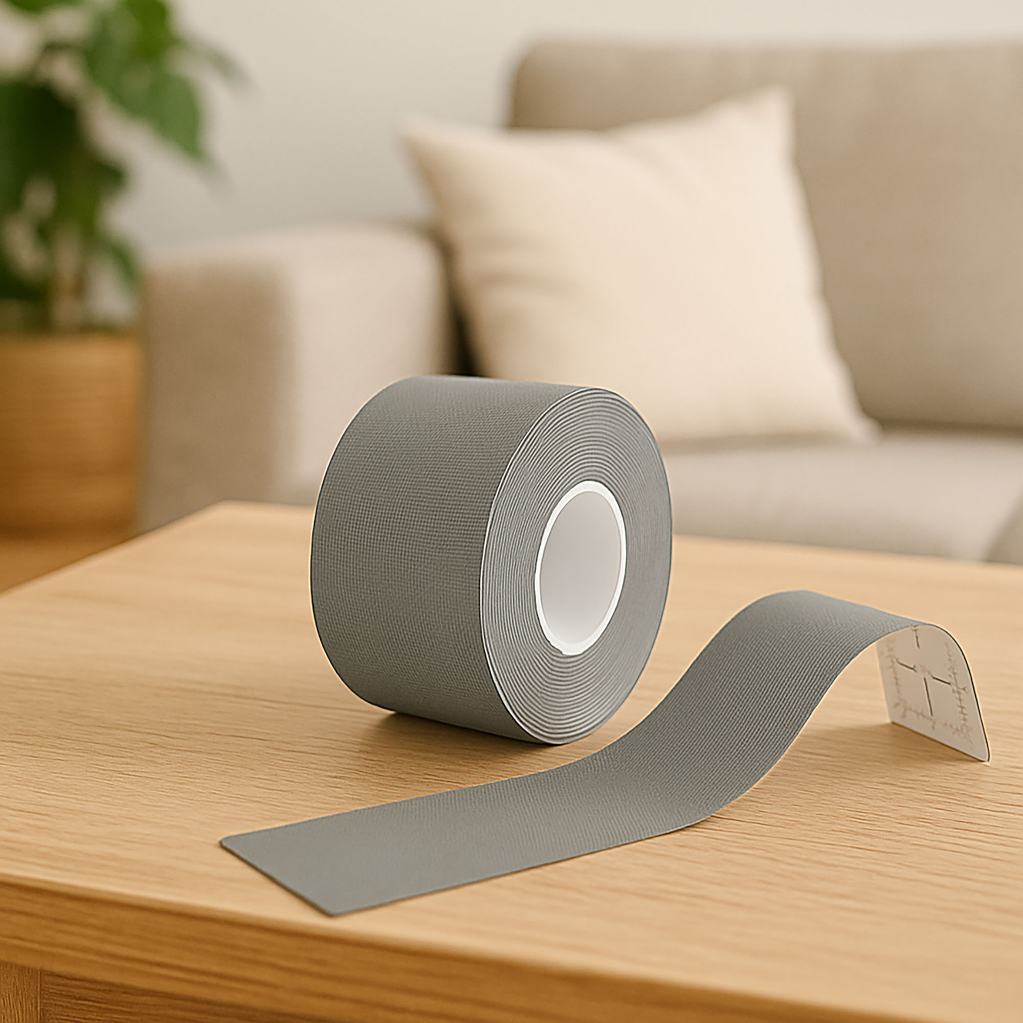 Šedý Kineziologický tejp 5mx5cm Voděodolný Elastický na bolest svalů - Obrázek 5